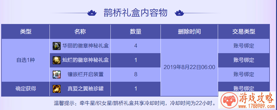 DNF鹊桥礼盒三选一选哪个