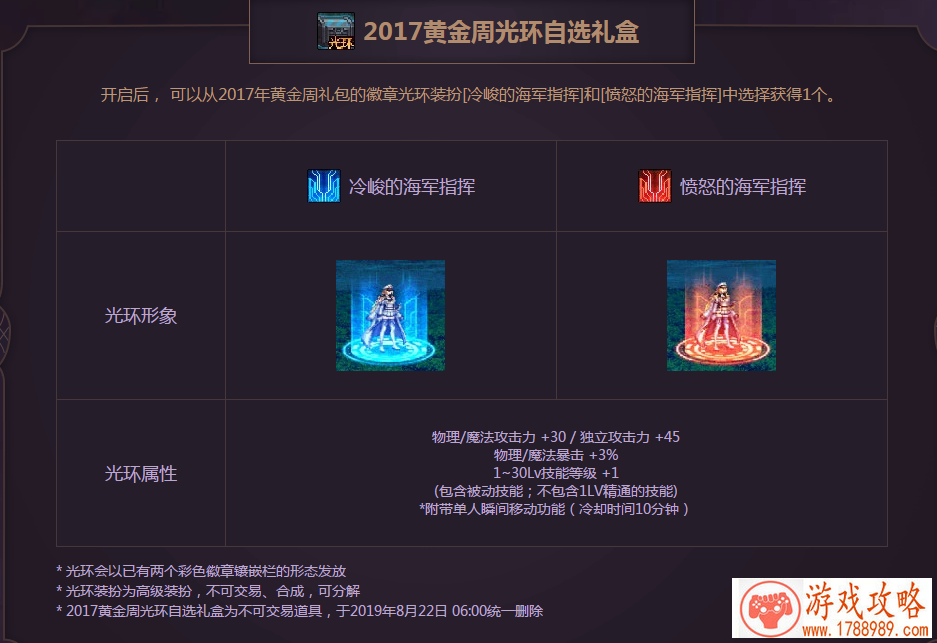 dnf2017黄金周光环属性是什么 